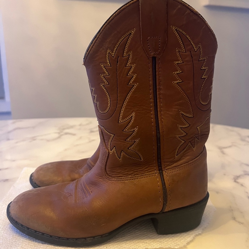 Old West Brown Kids Western Boots size 2.